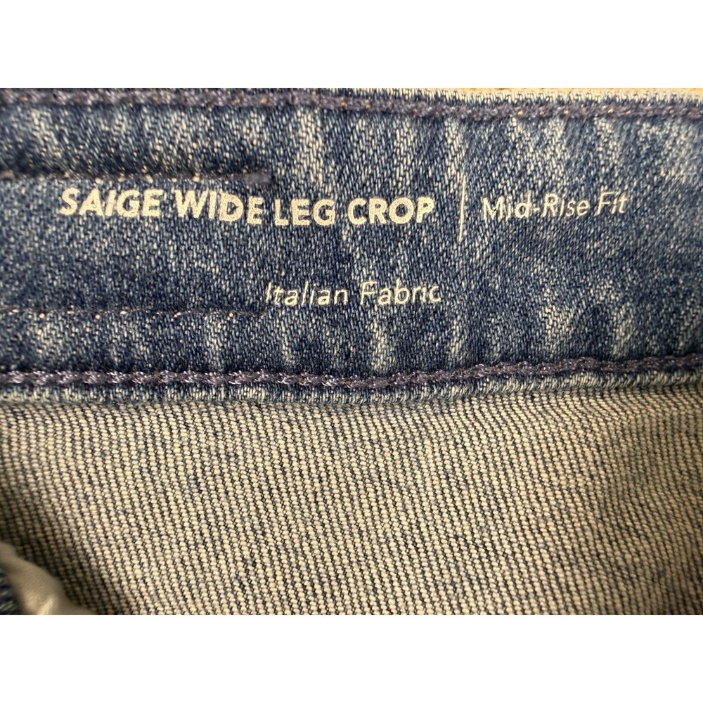 Women's AG Adriano Goldschmied Y2K Saige wide Leg Baggy Crop Sz 27 Raw Hem #1343 - Picture 12 of 16